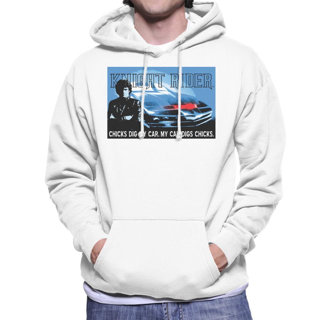 Knight Rider Chicks Dig My Car Men's Hooded Sweatshirt product image 1