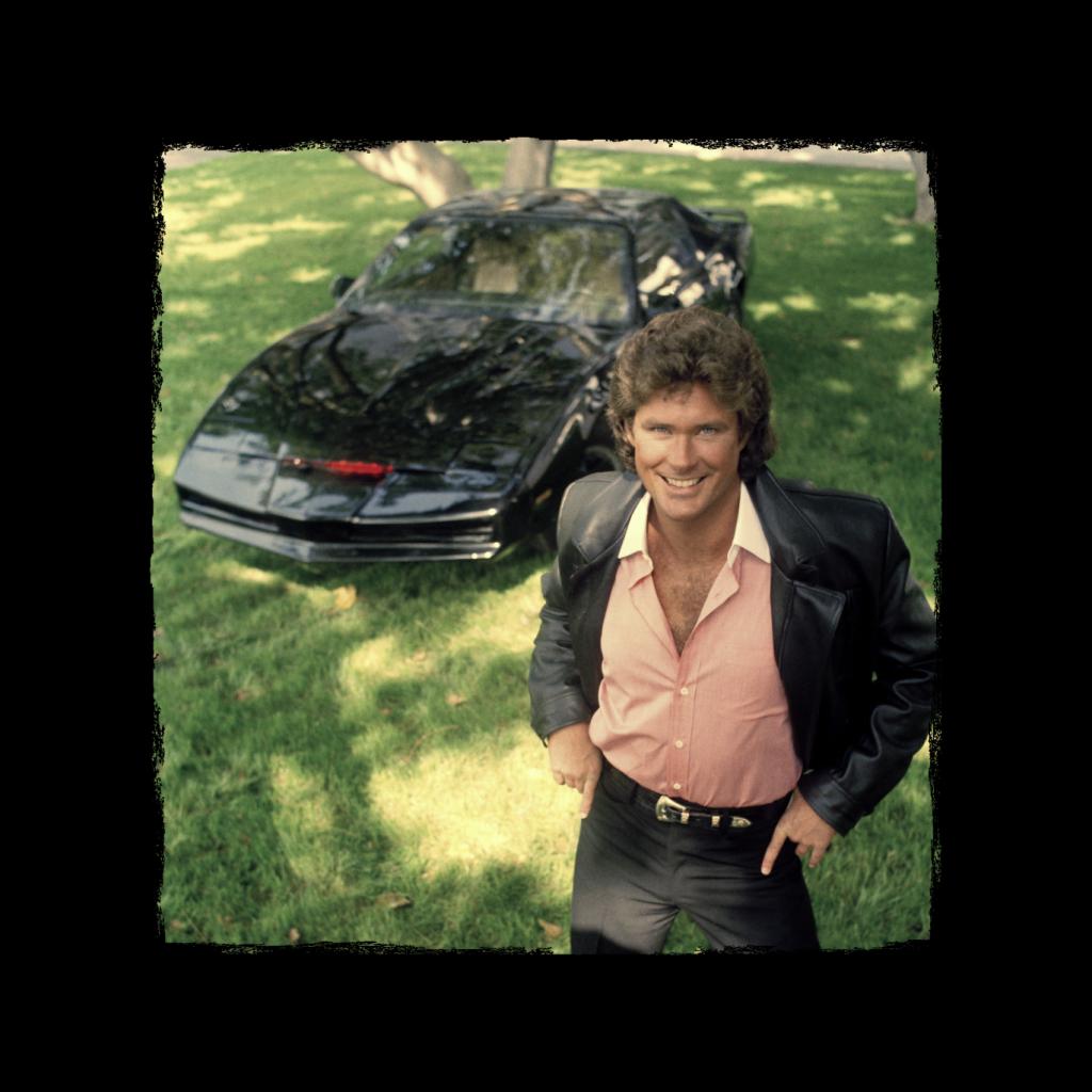 Knight Rider Michael Smiling With KITT Men's Hooded product image 2