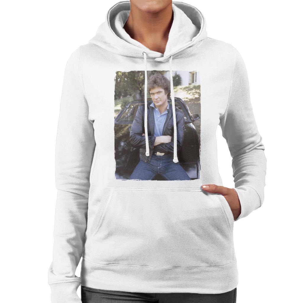 Knight Rider Michael Leaning On KITT Women's Hooded product image 1