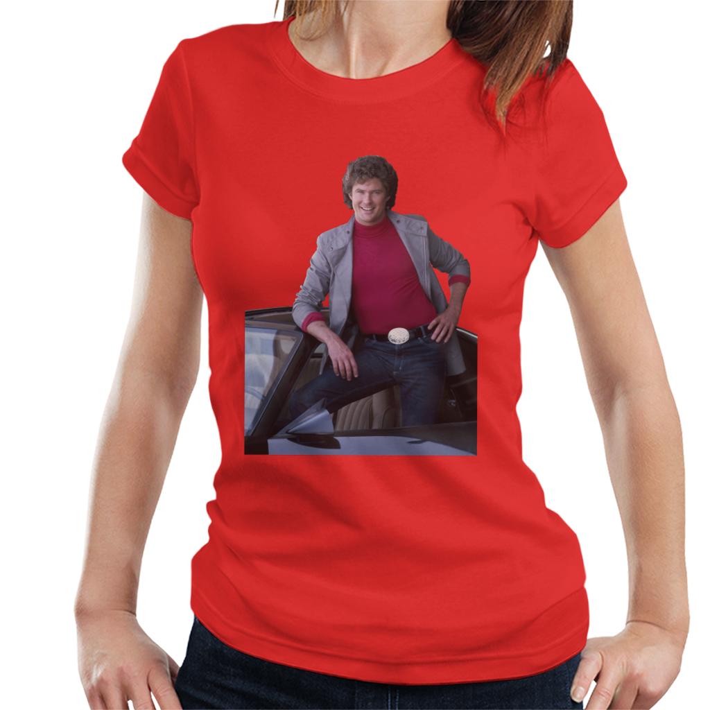 Knight Rider Michael Posing In KITT Women's T-Shirt product image 4