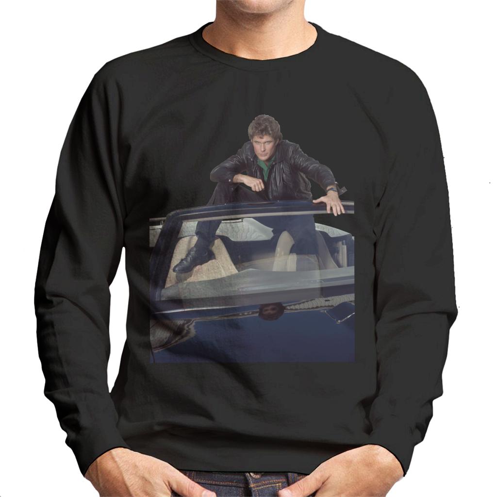Knight Rider Michael Sitting In KITT Men's Sweatshirt product image 1
