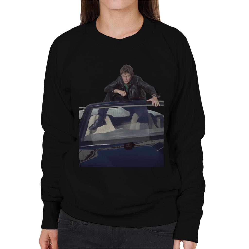 Knight Rider Michael Sitting In KITT Women's Sweatshirt product image 1