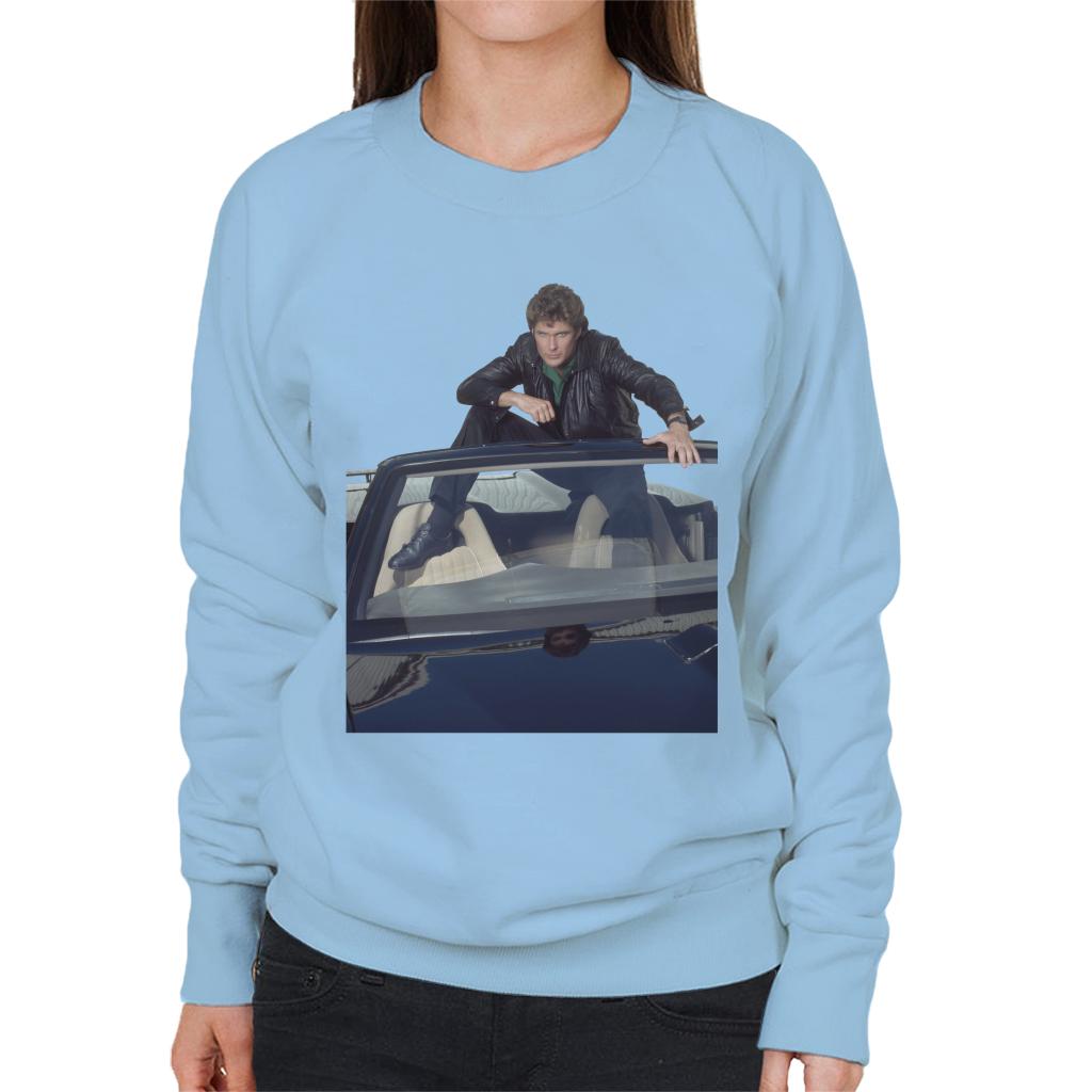 Knight Rider Michael Sitting In KITT Women's Sweatshirt product image 4