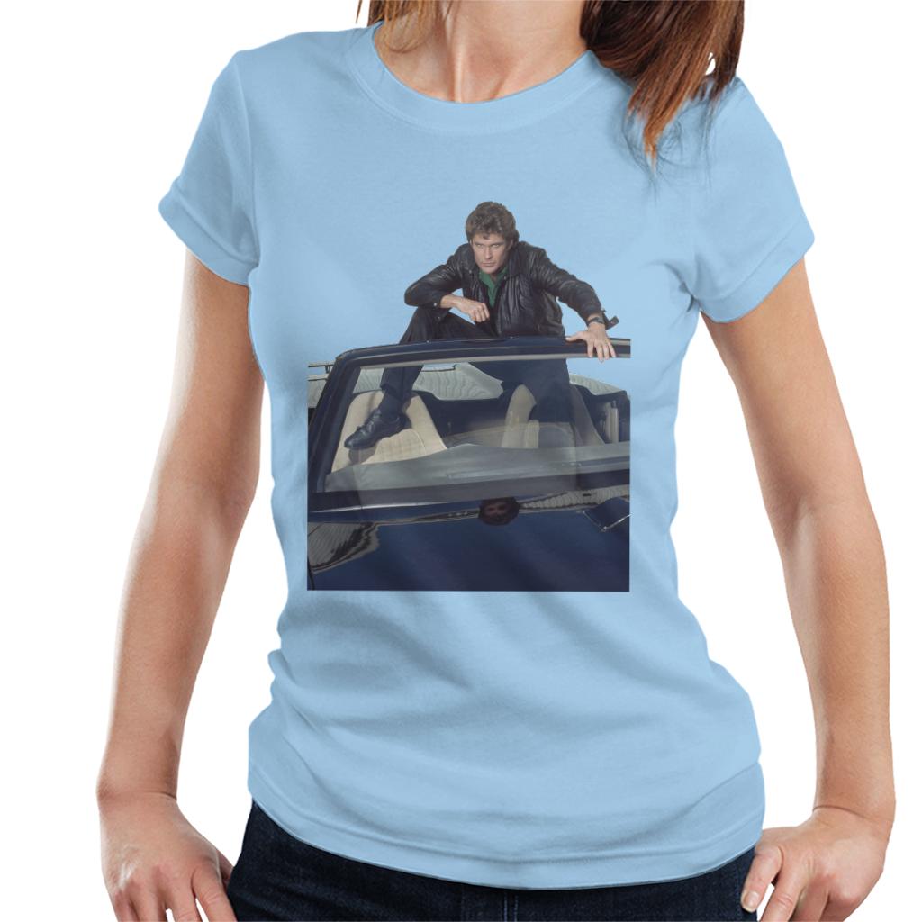 Knight Rider Michael Sitting In KITT Women's T-Shirt product image 4