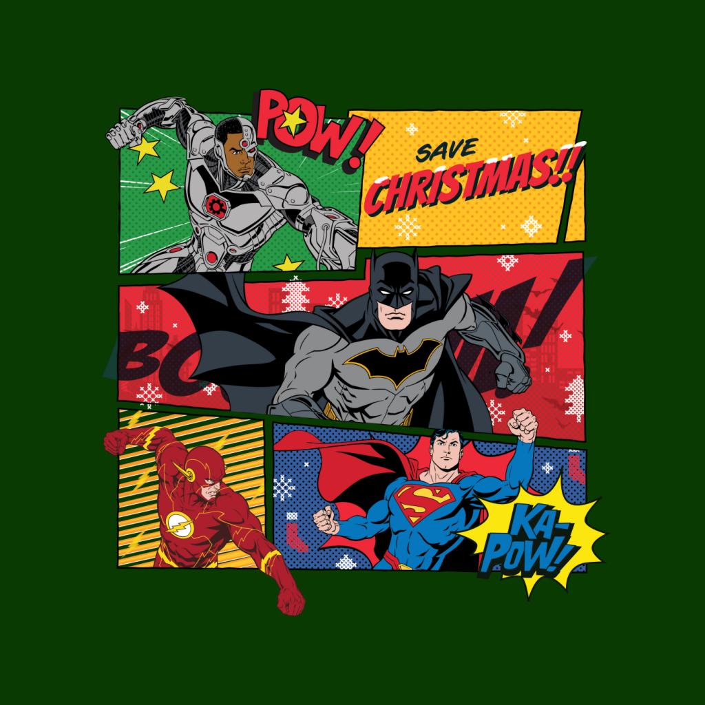 Justice League Christmas Comic Save Kid's Sweatshirt product image 7
