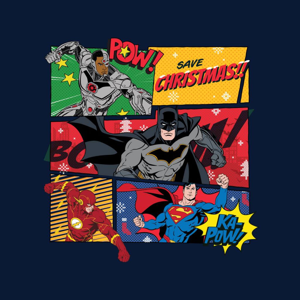 Justice League Christmas Comic Save Men's T-Shirt product image 2