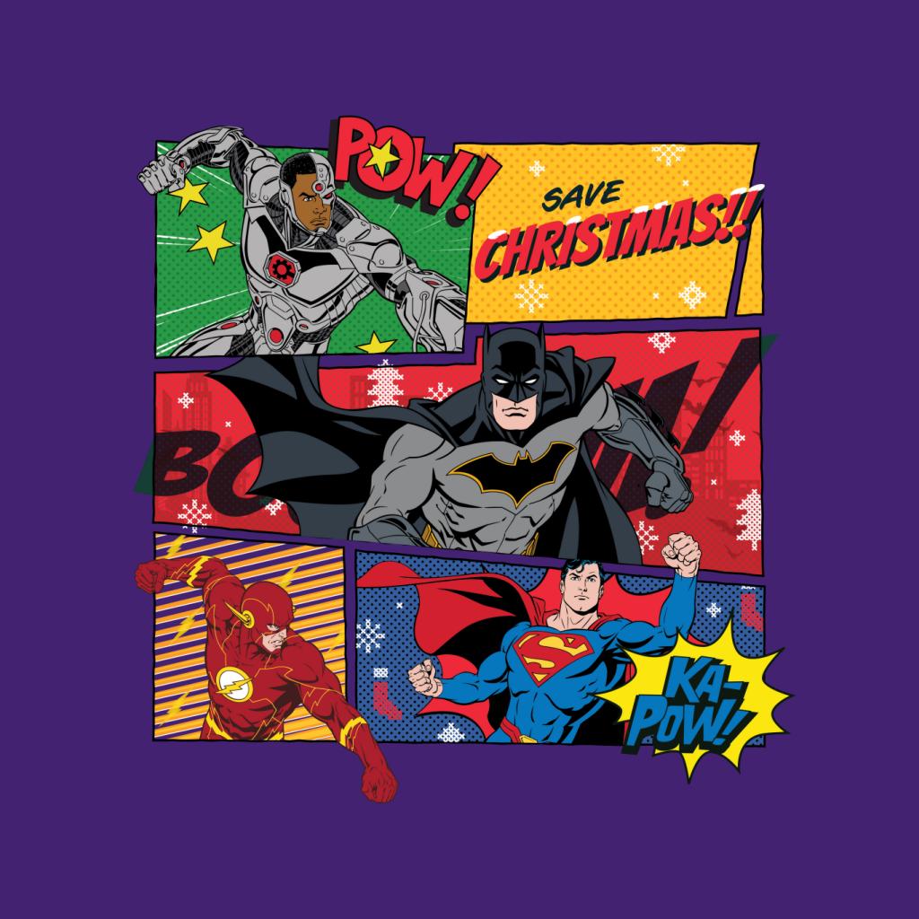 Justice League Christmas Comic Save Kid's Sweatshirt product image 5