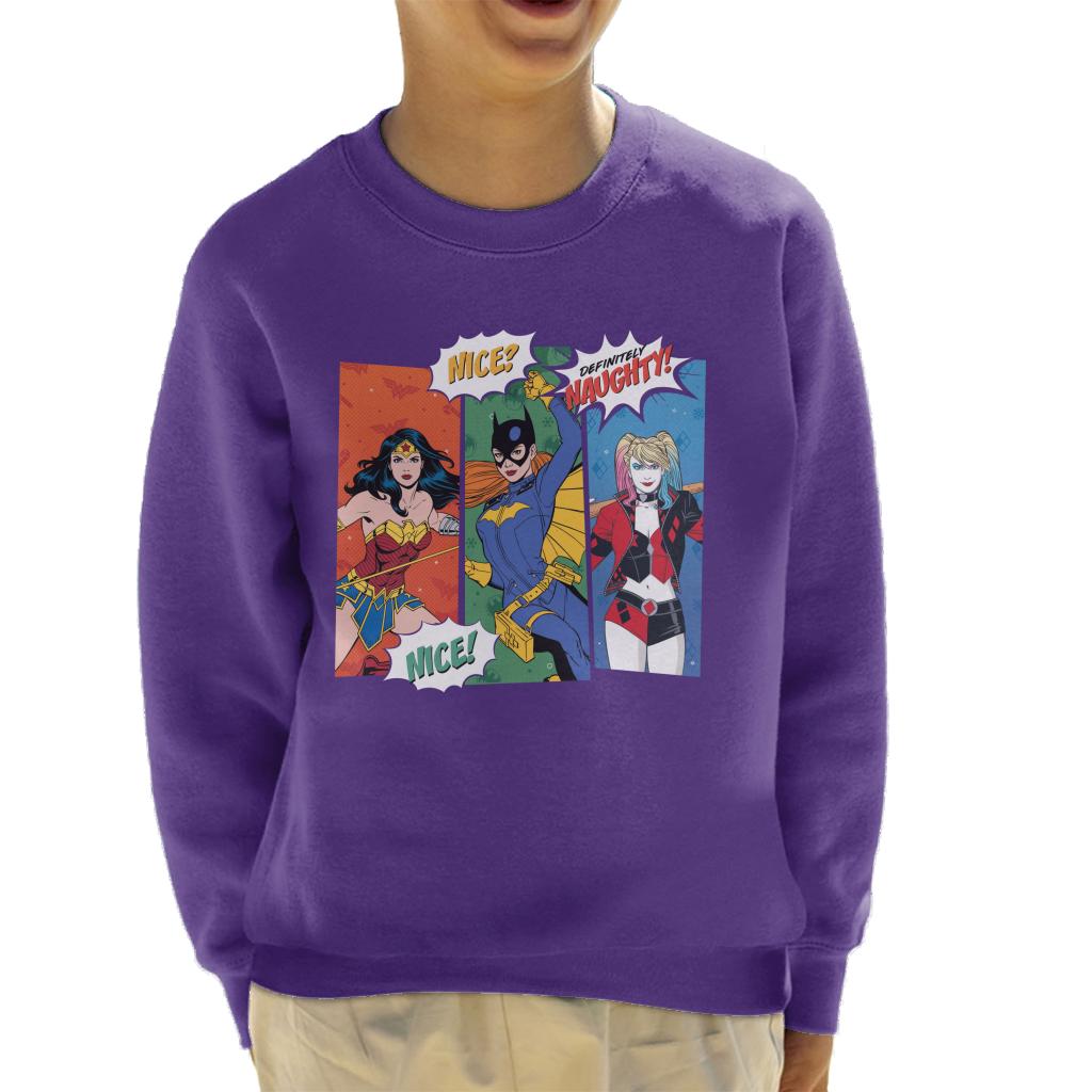 Justice League Christmas Naughty Or Nice Kid's Sweatshirt product image 4