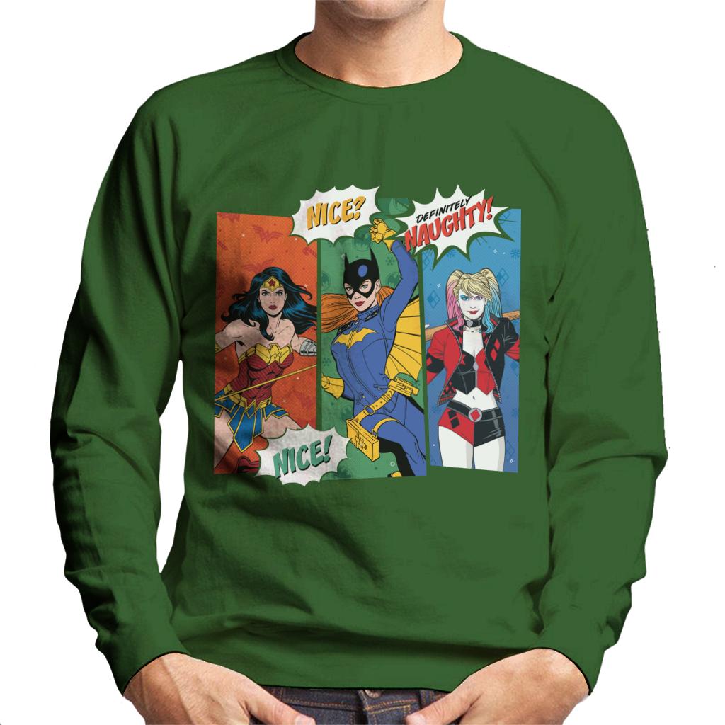 Justice League Christmas Naughty Or Nice Men's Sweatshirt product image 4
