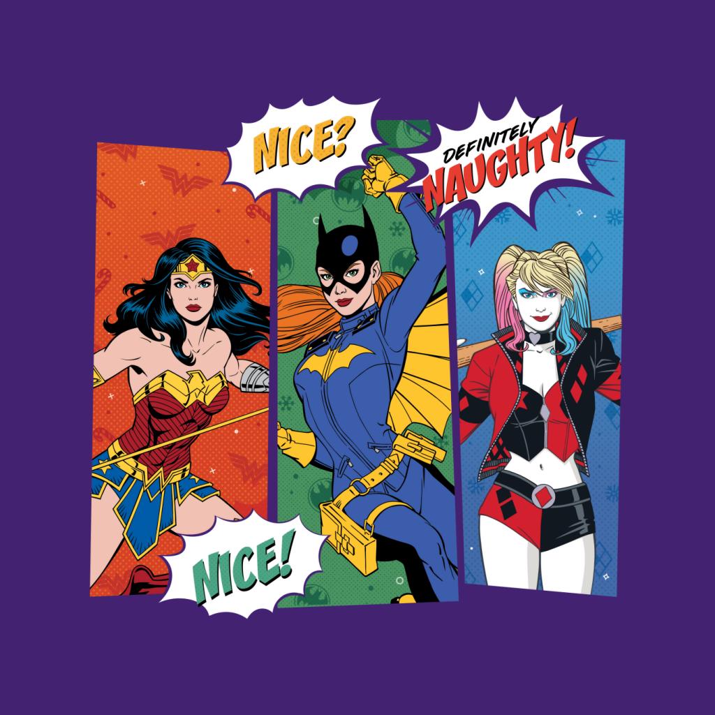 Justice League Christmas Naughty Or Nice Women's T-Shirt product image 7
