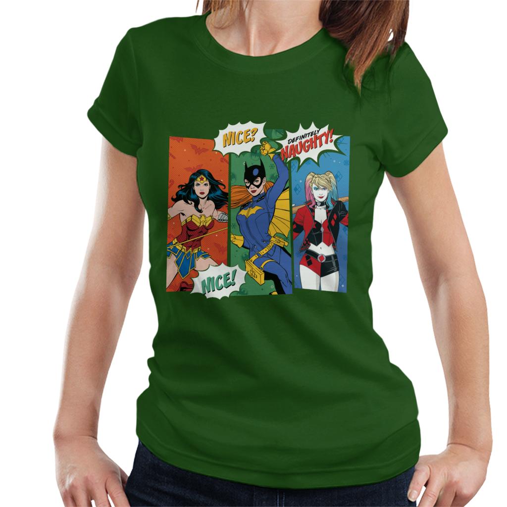 Justice League Christmas Naughty Or Nice Women's T-Shirt product image 4