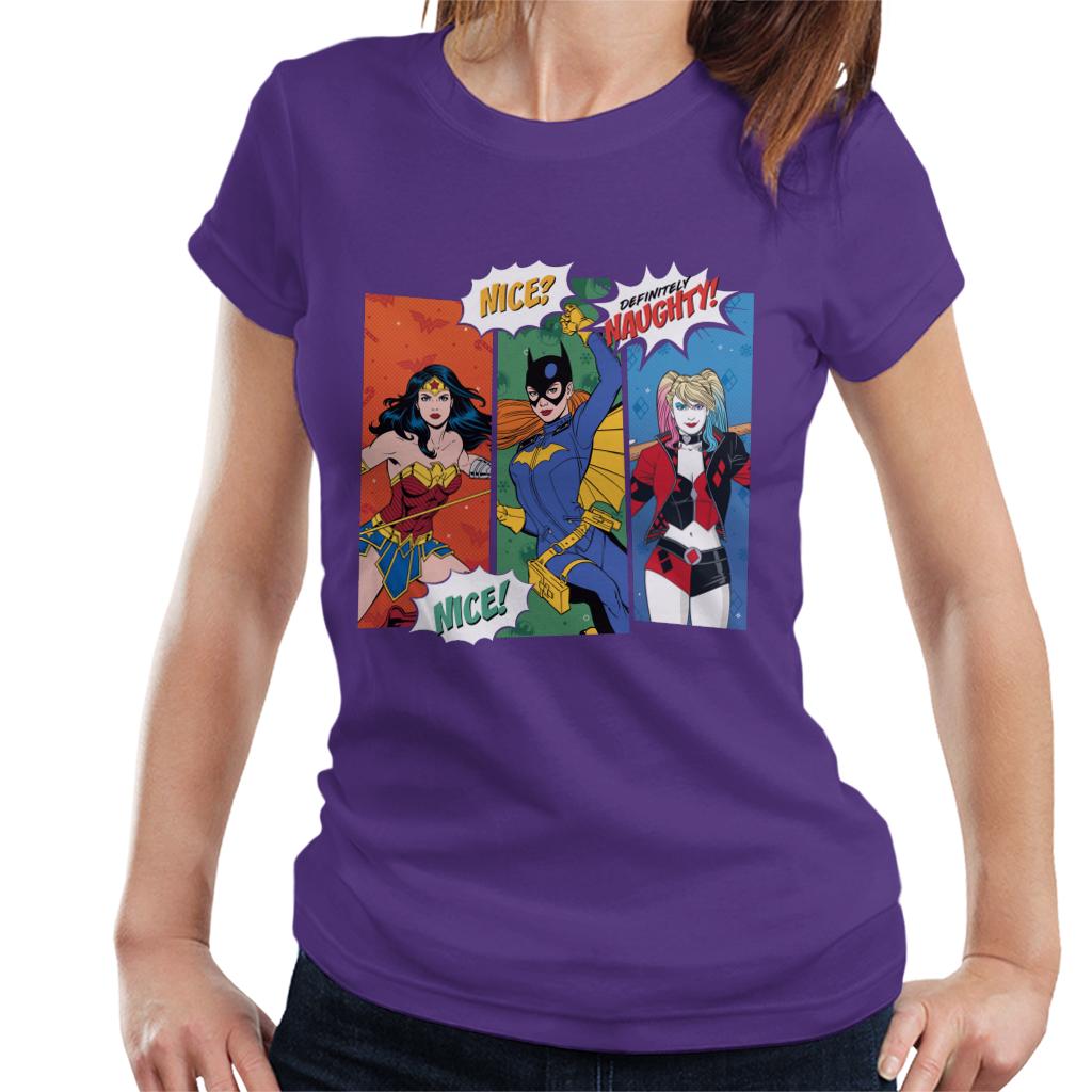 Justice League Christmas Naughty Or Nice Women's T-Shirt product image 6