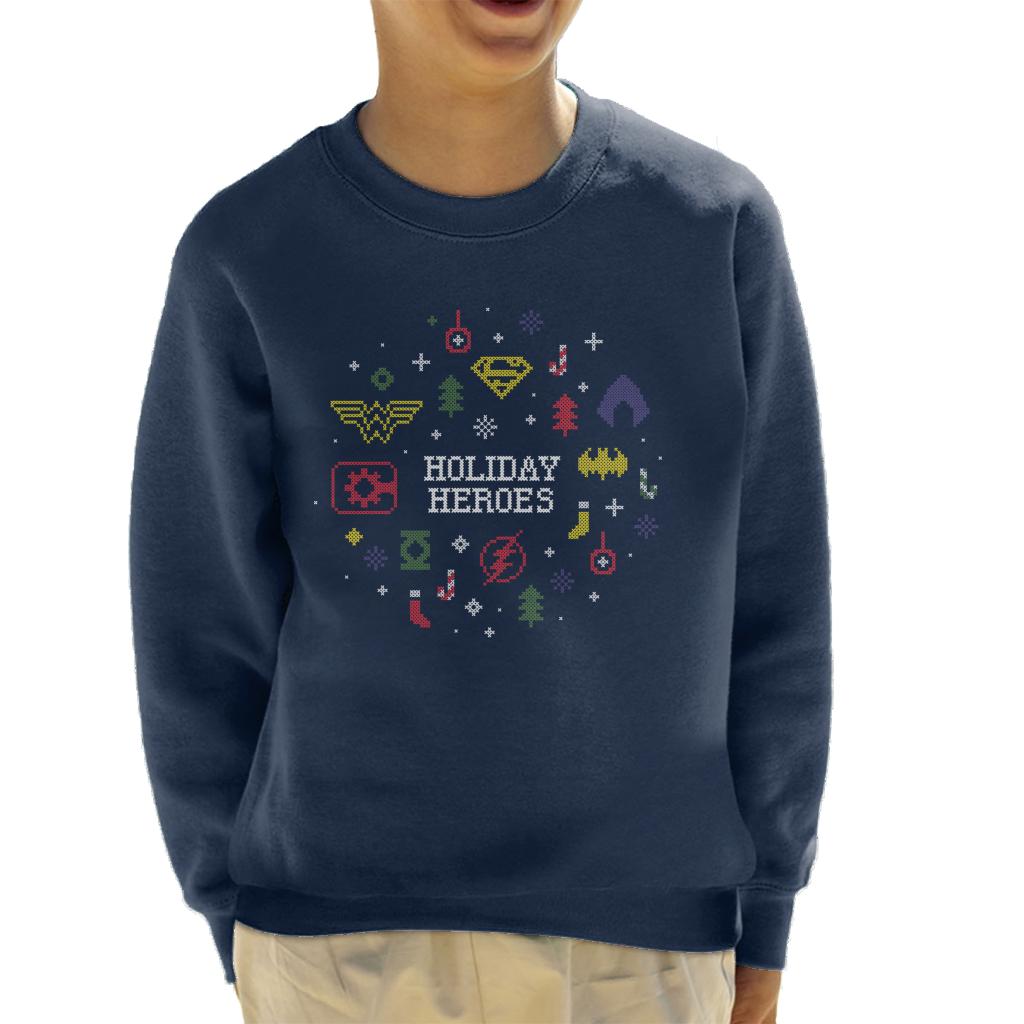 Justice League Christmas Holiday Heroes Kid's Sweatshirt product image 1