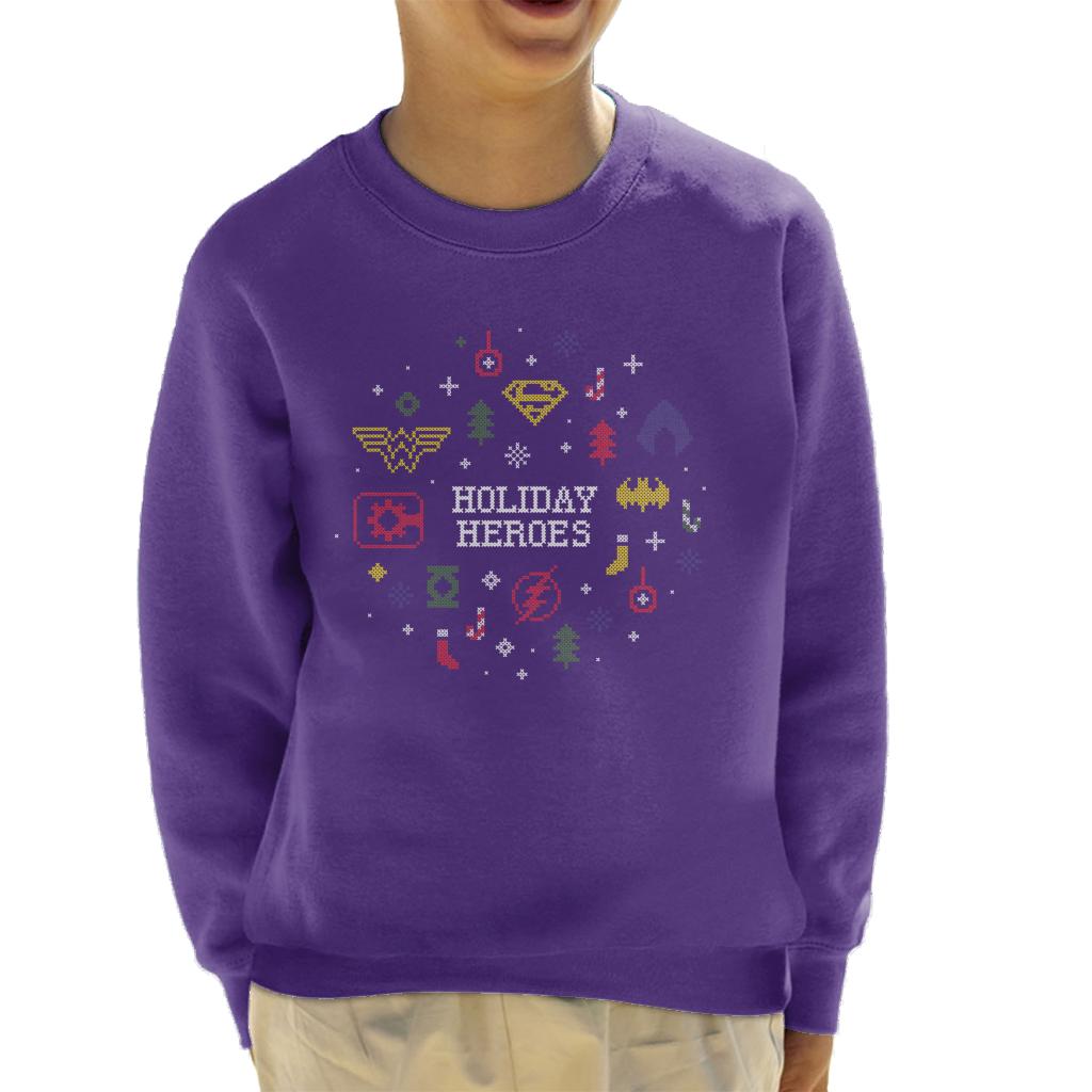 Justice League Christmas Holiday Heroes Kid's Sweatshirt product image 4
