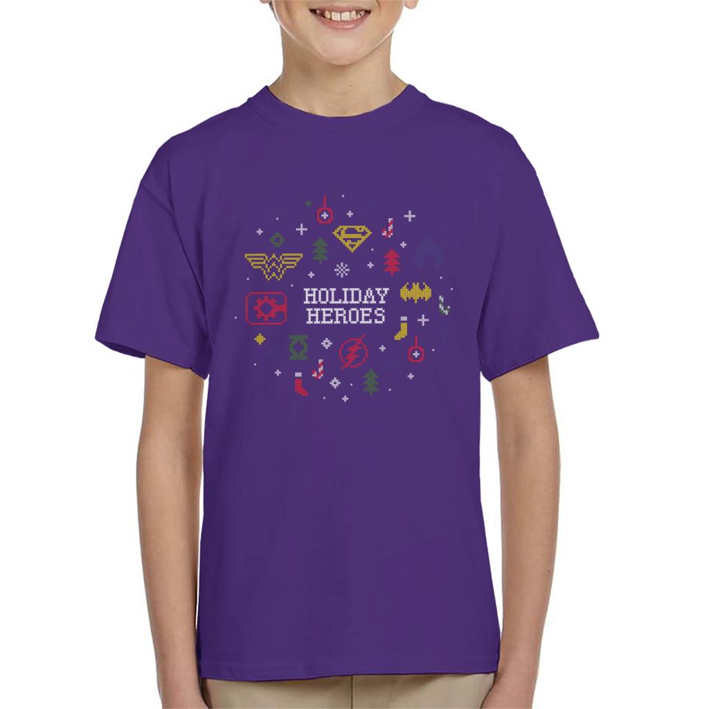 Justice League Christmas Holiday Heroes Kid's T-Shirt product image 4