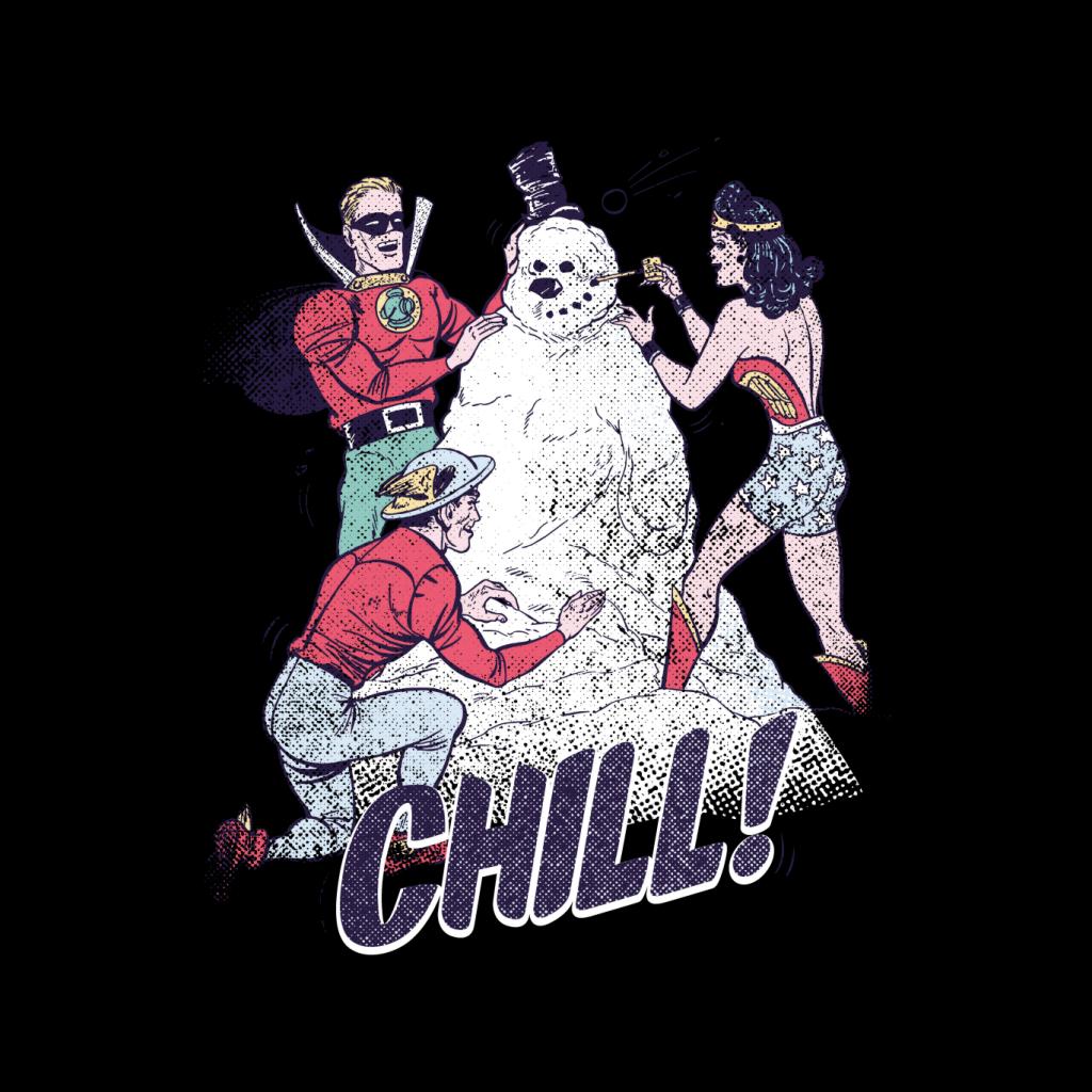 Justice League Christmas Building A Snowman Women's T-Shirt product image 2
