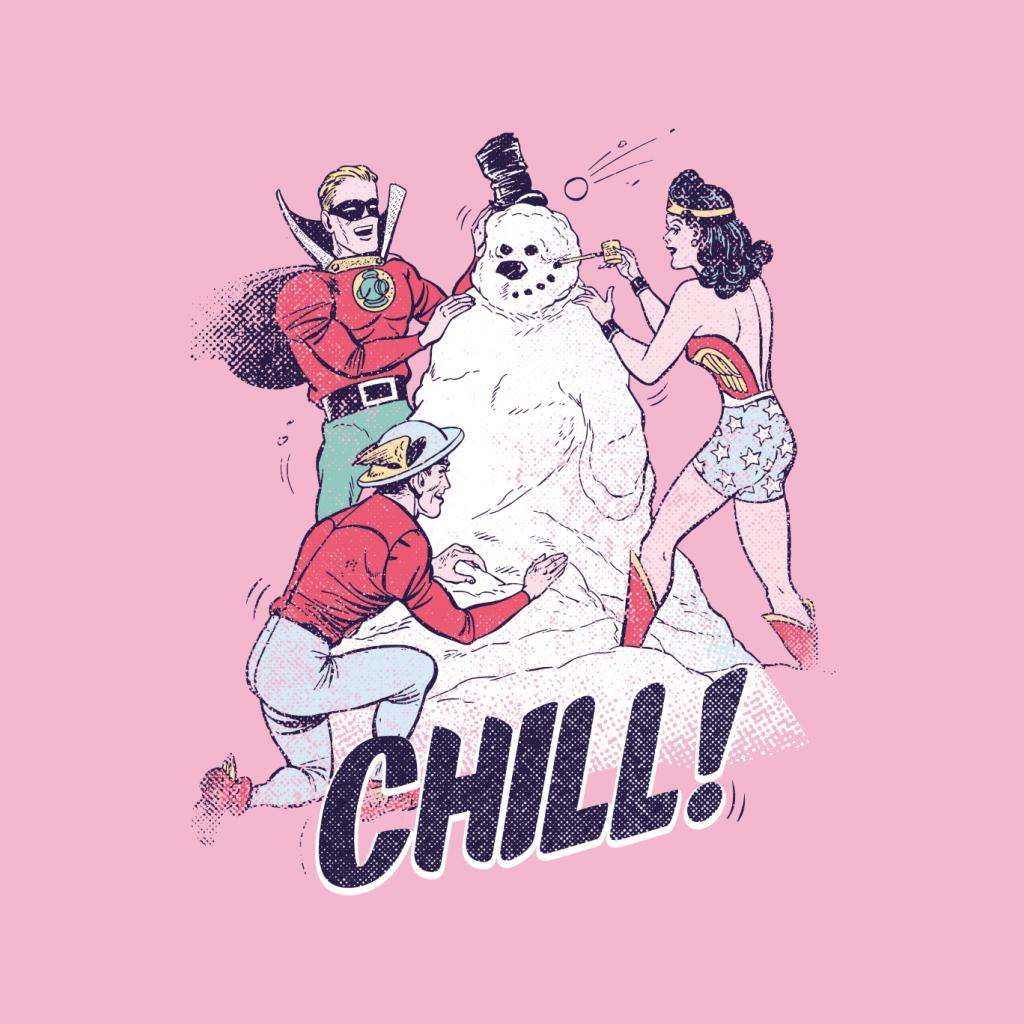 Justice League Christmas Building A Snowman Kid's T-Shirt product image 7