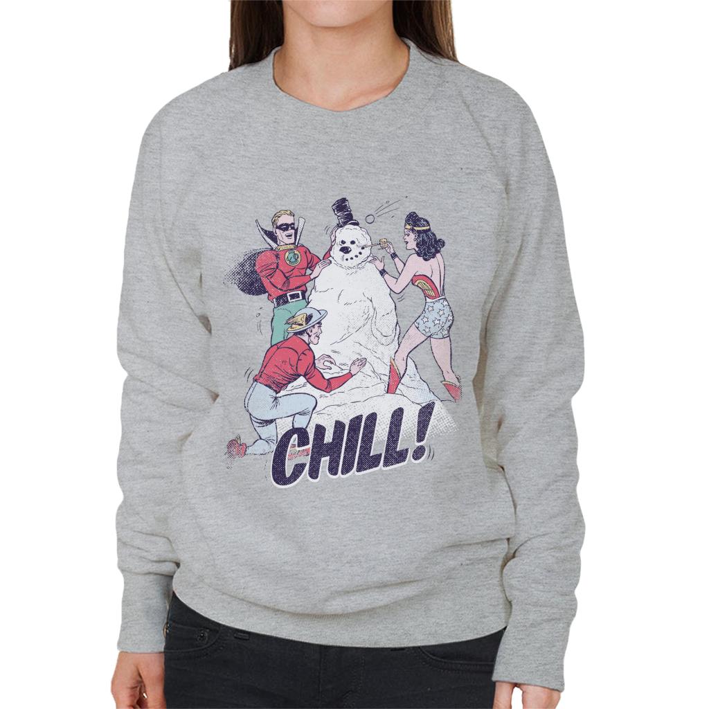 Justice League Christmas Building A Snowman Women's product image 4